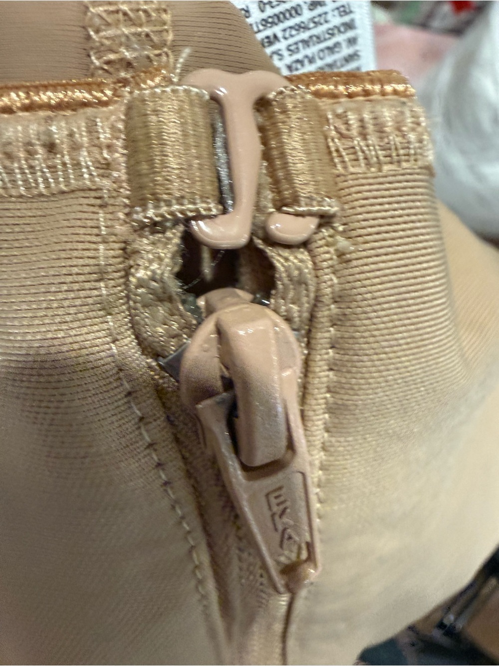 Beige Firm-Shape High-Waist Bodysuit with Front Zip Lift post op - Picture 7 of 13